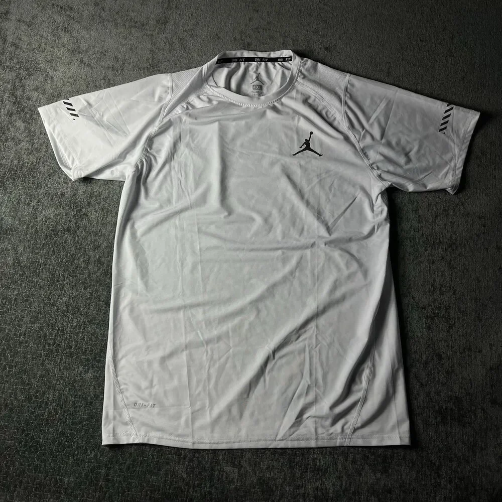 Nike Air Jordan 23 short Sleeve White Shirt Dri Fit 4XL